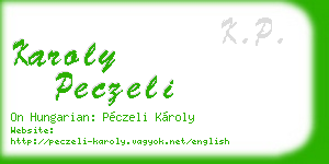 karoly peczeli business card
