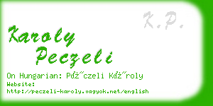 karoly peczeli business card